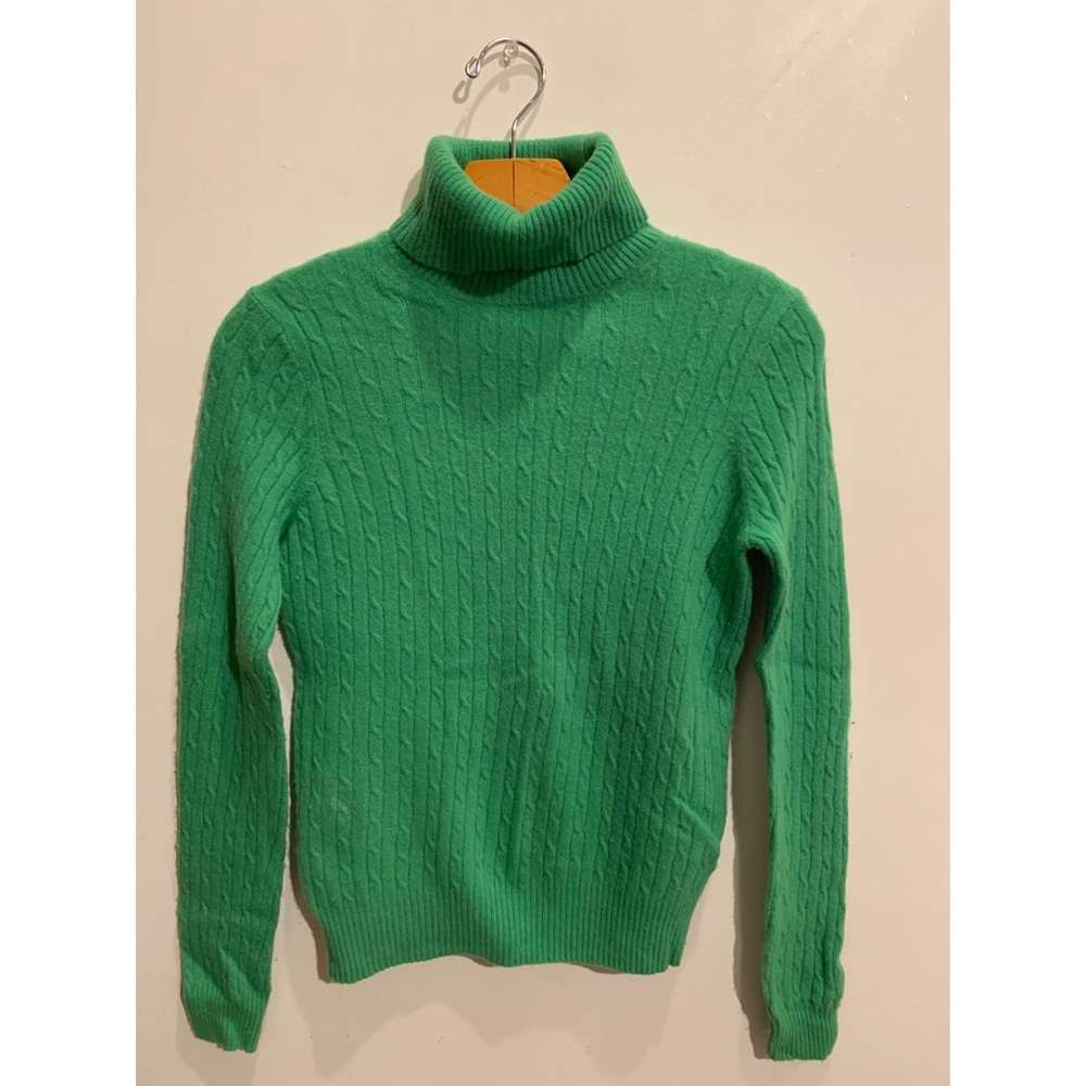 J. Crew | green wool turtleneck